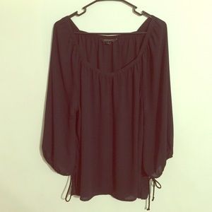 Banana Republic Sheer Black Top